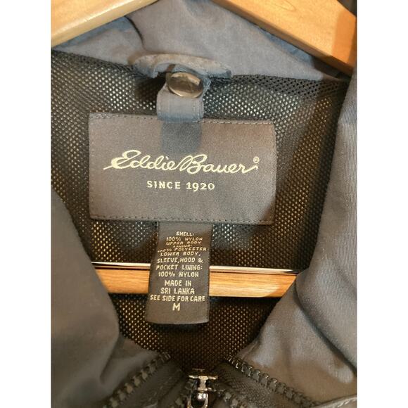 Eddie Bauer Jacket Men's Medium Slate Gray Full Zip Front Mesh Lined Pockets - Picture 10 of 12